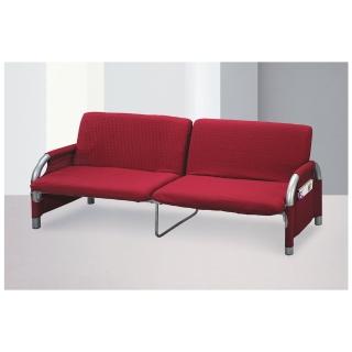 【AS 雅司設計】重雲雙人坐臥紅色兩用沙發床-190×90×57公分