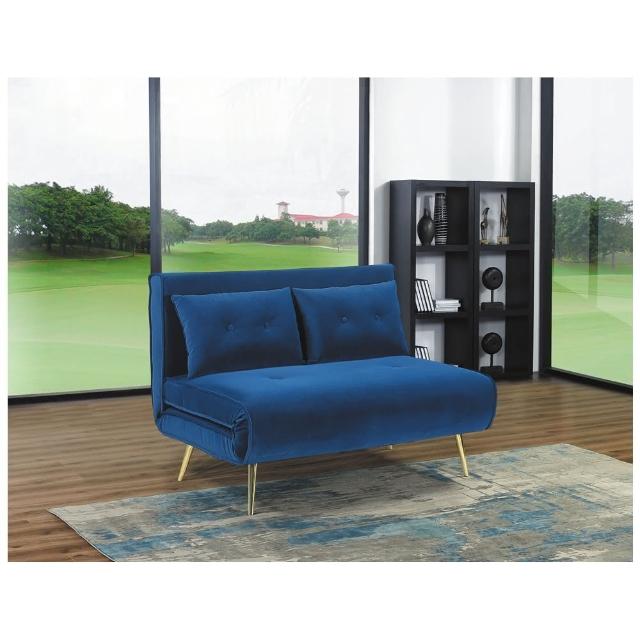 【AS 雅司設計】卡米藍寶石雙人折合沙發床-合:117×80×81公分