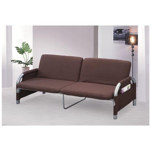 【AS 雅司設計】斗北雙人坐臥咖啡色兩用沙發床-190×90×57公分