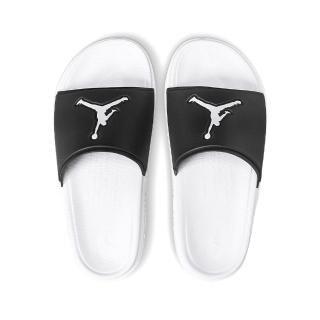 【NIKE 耐吉】Jordan Jumpman Slides 男鞋 白黑色 休閒 舒適 輕便 喬丹 拖鞋 FQ1598-010