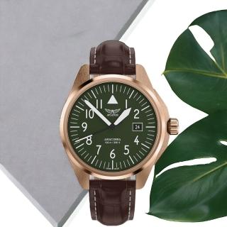 【AVIATOR 飛行員】AIRACOBRA P43 TYPE A 飛行風格 腕錶 手錶 男錶 綠色(V.1.38.2.319.4)