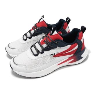 【FILA】慢跑鞋 Starship 男鞋 白 紅 透氣 低筒 緩衝 運動鞋 斐樂(1J301Y113)