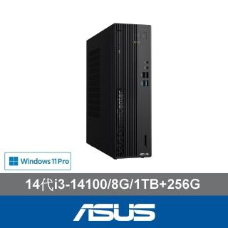 【ASUS 華碩】14代i3 四核心商用電腦(i3-14100/8G/1TB+256G/W11P/AS-D500SER-314100003X)