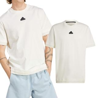 【adidas 愛迪達】M CE Q2 PR Tee 男款 米白色 T恤 運動 訓練 休閒 寬鬆 基本款 短袖 IR5173