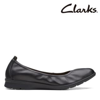 【Clarks】女鞋Jenette Ease抓皺鞋口易彎折設計平底鞋(CLF69484C)
