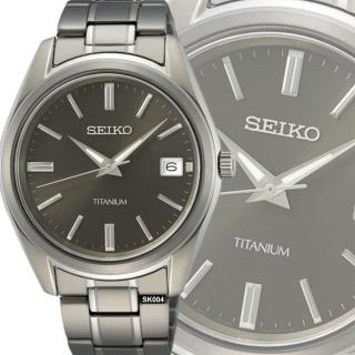 【SEIKO 精工】CS系列鈦金屬石英錶40㎜灰面款 SK004(SUR375P1/6N52-00B0D)
