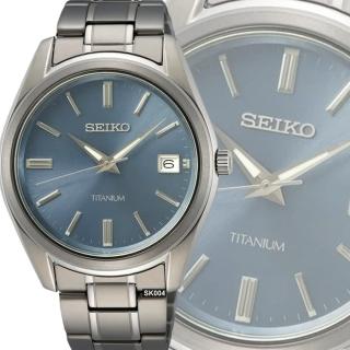 【SEIKO 精工】CS系列鈦金屬石英錶40㎜藍面款 SK004(SUR371P1/6N52-00B0B)