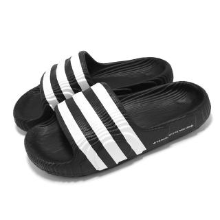 【adidas 愛迪達】拖鞋 Adilette 22 男鞋 女鞋 黑 白 三線 涼拖鞋 愛迪達(IF3670)