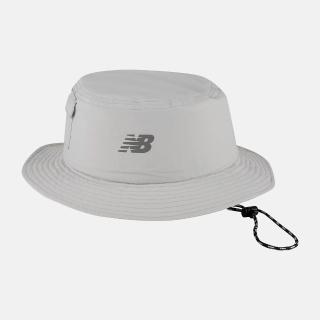 【NEW BALANCE】帽子 漁夫帽 運動帽 遮陽帽 灰白 LAH41011GYMF