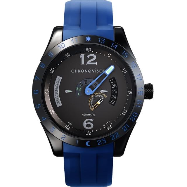 Chronovisor 維度旅人 PIONEER系列 獨立三針機械腕錶-43mm藍 母親節(CVNM6102-R-BE)