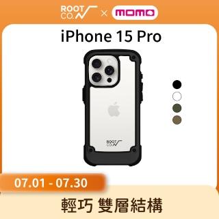 【ROOT CO.】iPhone 15 Pro(透明背板防摔手機殼 - 共四色)