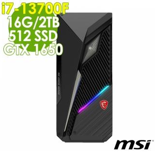 【MSI 微星】i7 GTX1650 十六核電腦(Infinite S3/i7-13700F/16G/2TB HDD+512G SSD/GTX1650-4G/W11P)