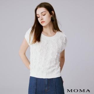 【MOMA】純白流蘇針織上衣(白色)