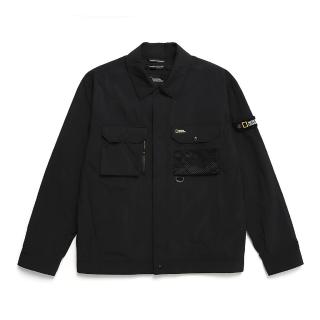 【National Geographic 國家地理】男裝田野兩件式外套-炭黑色(夾克/男外套)