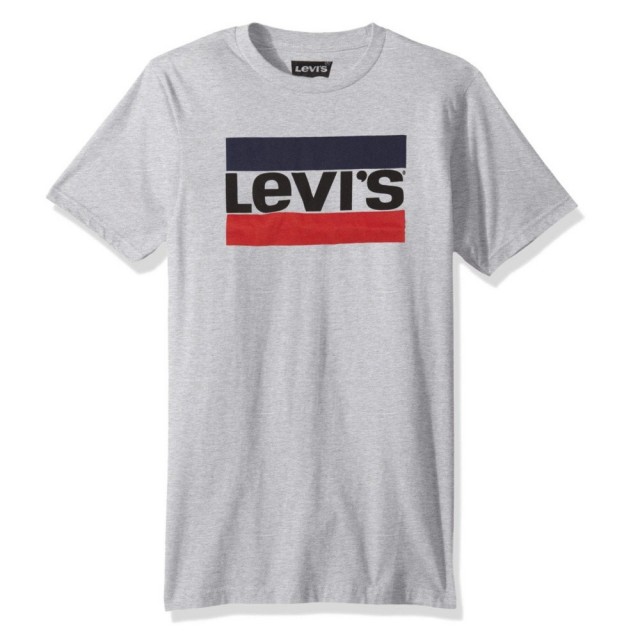 【LEVIS】LOGO 基本款 圓領短袖 T恤 灰色(美國進口平行輸入)