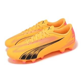 【PUMA】足球鞋 Ultra Play FG/AG 男鞋 橘黃 粉 包覆 抓地 短草皮 運動鞋(107763-03)