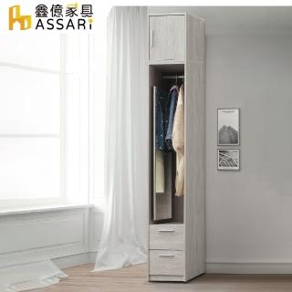 【ASSARI】迪奧1.3尺加高衣櫃(寬40x深60x高241cm)
