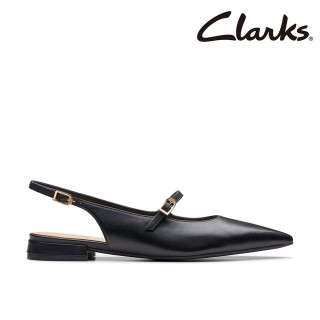 【Clarks】女鞋 Sensa15 Shine 瑪麗珍鞋面低跟尖頭鞋 平底鞋(CLF76782D)
