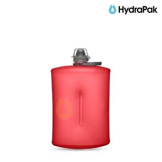 【HydraPak】Stow 1L 軟式水壺 紅木紅(軟式水瓶、軟式水壺、登山配件、儲水袋、濾水壺)