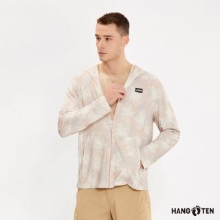 【Hang Ten】男裝-恆溫多功能-涼感高彈防曬安全反光冰沙外套(小麥色)