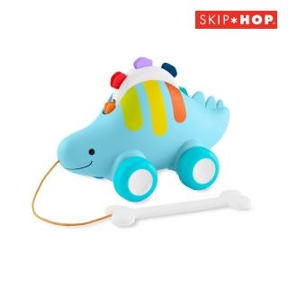 【Skip Hop】E&M三合一互動式手鼓小恐龍(拖拉玩具 感統玩具 嬰兒玩具)