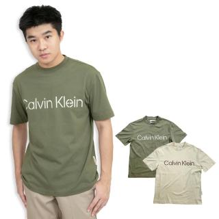 【Calvin Klein 凱文克萊】Calvin Klein 短T 現貨 T恤 短袖 大尺碼 落肩 CK 純棉(短袖 T恤)