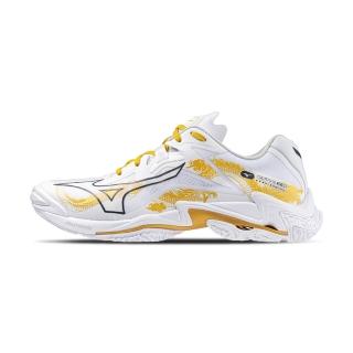 【MIZUNO 美津濃】MIZUNO WAVE LIGHTNING Z8 男鞋 白黃色 運動 排球 慢跑 休閒鞋 V1GA240059
