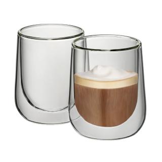 【KELA】Fontana雙層玻璃杯2入 180ml(水杯 茶杯 咖啡杯 卡布奇諾杯)
