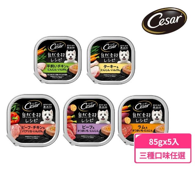 【Cesar 西莎】自然素材餐盒 85g*5入組 寵物/狗罐頭/狗食/狗濕糧