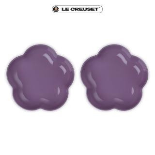 【Le Creuset】瓷器花型盤 20 cm-中(粉紫)