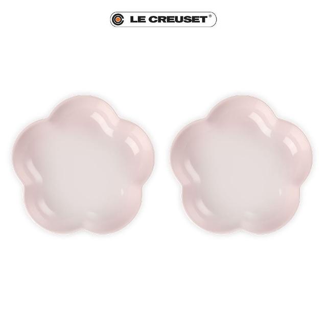 【Le Creuset】瓷器花型盤 20 cm-中(牛奶粉)
