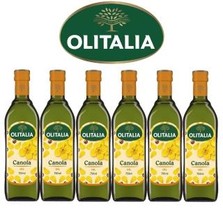 【Olitalia 奧利塔】頂級芥花油禮盒組(750mlx6瓶)