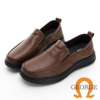 【GEORGE 喬治皮鞋】MODO系列 柔軟羊皮輕量懶人氣墊休閒鞋 -咖 415002JI20