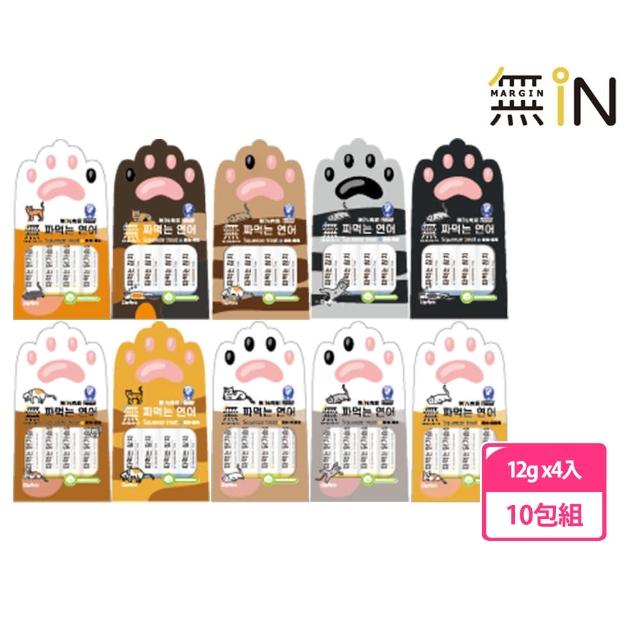 【無IN】韓國無IN肉泥 12gx4入 10包組(貓肉泥、貓零食、多種口味)