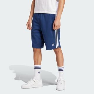 【adidas 愛迪達】短褲 男款 運動褲 國際碼 3-STRIPE SHORT 藍 IM9424