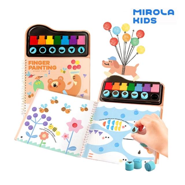 【Mirola Kids】指印畫塗鴨本套裝-印章款(含顏料)