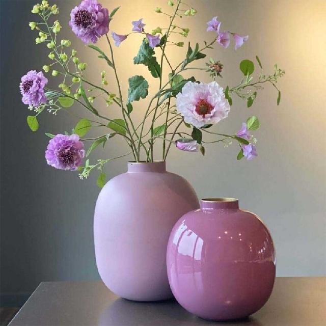 【PIP STUDIO】金屬淡紫花瓶23cm(居家擺設)