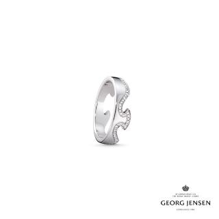 【Georg Jensen 喬治傑生】FUSION 外圈戒指(18K白金 鑽石)