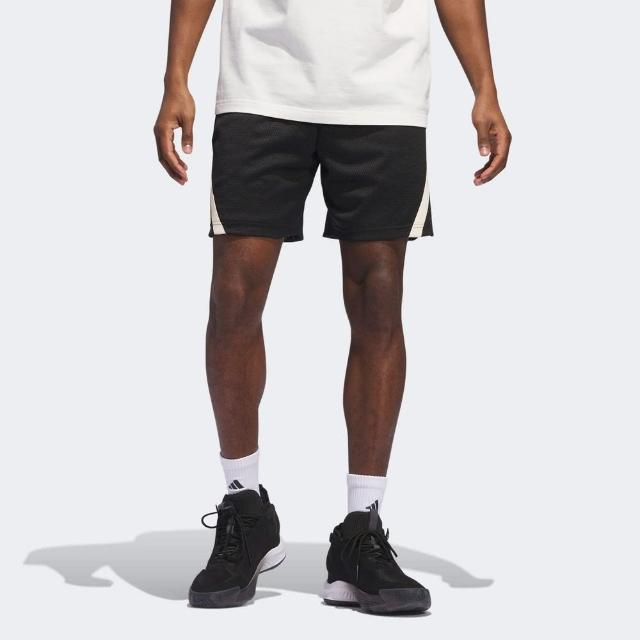 【adidas 愛迪達】ADIDAS SELECT WORLD WIDE 運動短褲(IU2436 男款運動短褲 籃球短褲 黑)