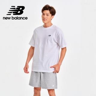 【NEW BALANCE】NB 圓領短袖上衣_男性_白色_MT41509WT(美版 版型偏大)