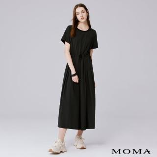 【MOMA】日系簡約優雅長洋裝(深灰色)