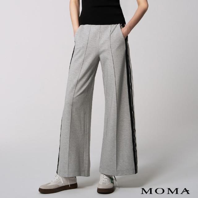【MOMA】休閒棉質百搭寬褲(灰色)