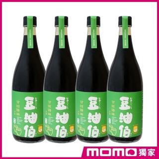 【豆油伯 x MOMO獨家】甘田薄鹽醬油增量升級版4入組(680mlx4)