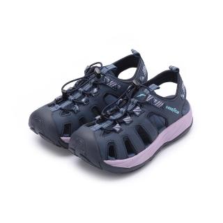 【GOODYEAR 固特異】護趾束帶運動涼鞋 藍紫 女鞋 GAWS42626