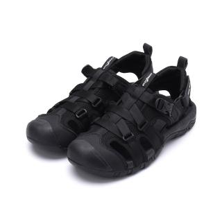 【GOODYEAR 固特異】寬楦護趾織帶運動涼鞋 黑 男鞋 GAMS43740