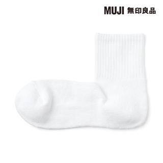 【MUJI 無印良品】男棉混厚織圈絨直角短襪(共10色)