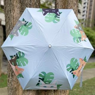 【WILDPEAK 野峰戶外】輕量自動傘 小貓爪雨傘 攜帶方便 晴雨兩用 抗UV摺疊傘 黑膠遮陽傘