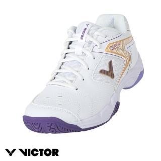 【VICTOR 勝利體育】羽球鞋 羽毛球鞋 寬楦(P9200TD AJ 白/自由紫)