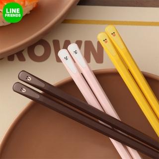 【LINE FRIENDS】熊大兔兔莎莉造型合金筷筷子單雙裝