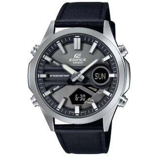 【CASIO 卡西歐】EDIFICE 長效電池壽命 運動風雙顯腕錶 禮物推薦 畢業禮物(EFV-C120L-8A)